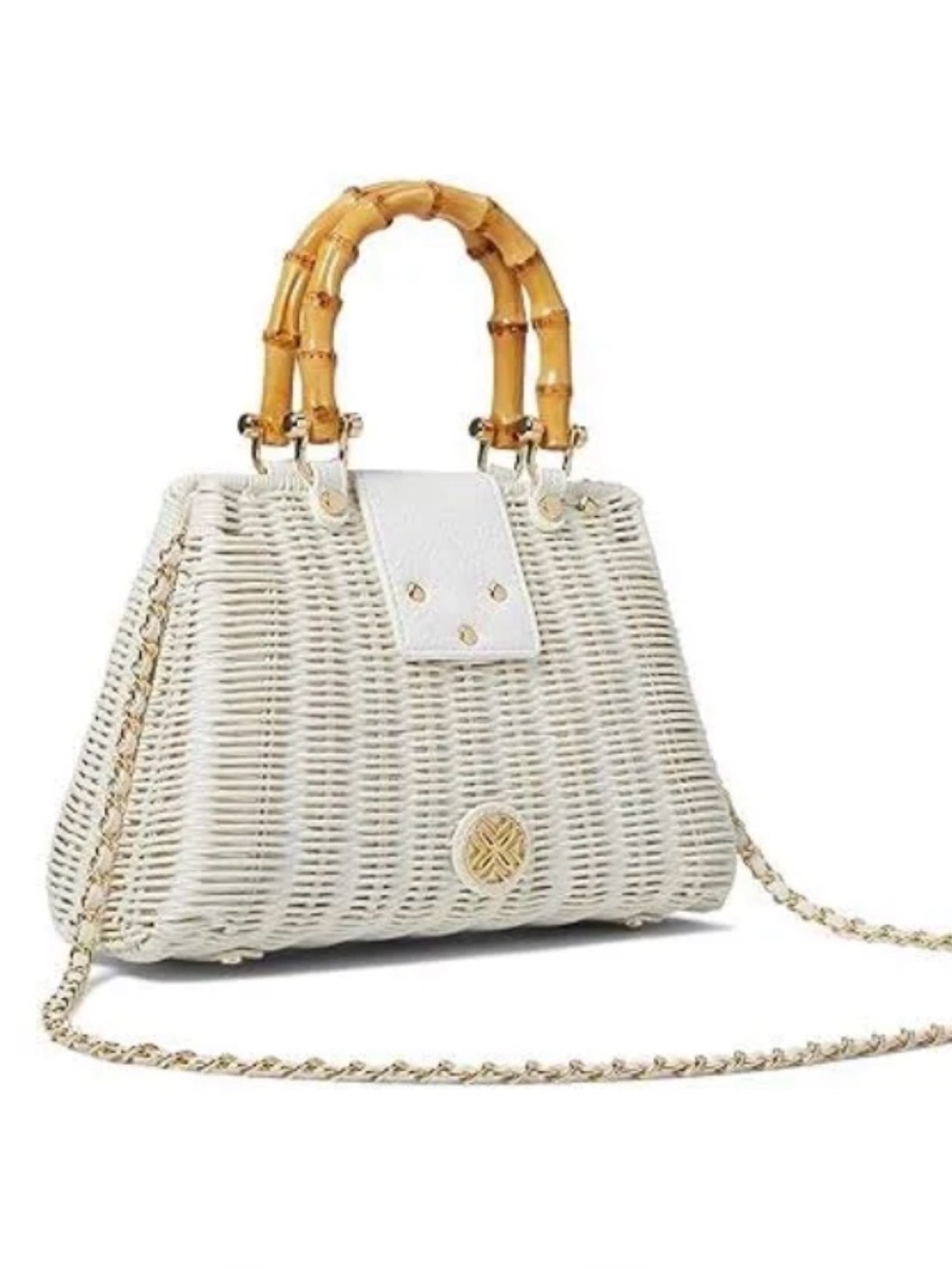 NWOT Lilly Pulitzer LEENA TOP HANDLE BAG RESORT WHITE - Picture 3 of 12